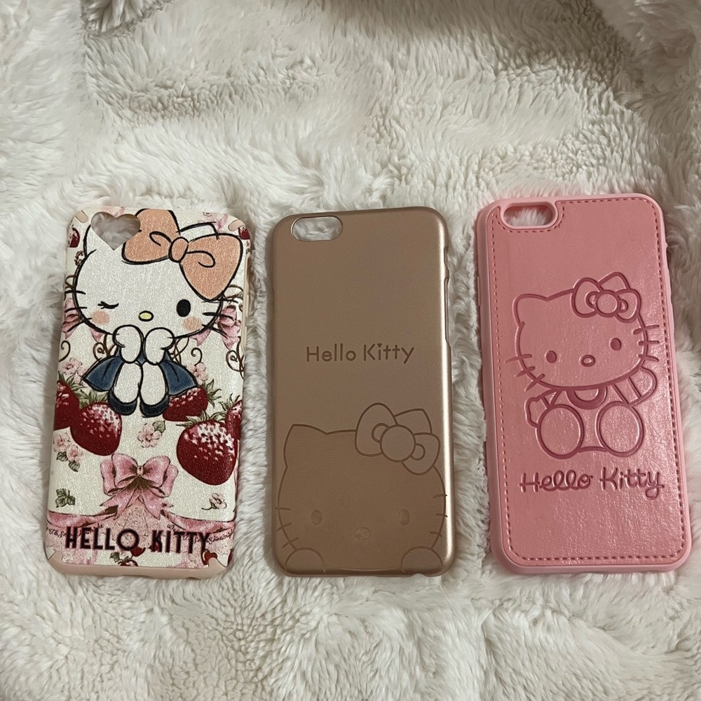 IPHONE 6 HELLO KITTY PHONE CASE BUNDLE. 3 CASES